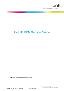 Colt IP VPN Service Guide