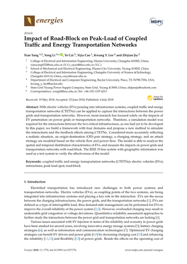 Impact of Road-Block on Peak-Load of Coupled Traffic and Energy