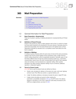 DMM 365 Bound Printed Matter Mail Preparation for Commercial Flats