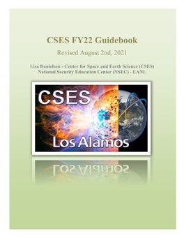 CSES FY22 Guidebook Revised August 2Nd, 2021
