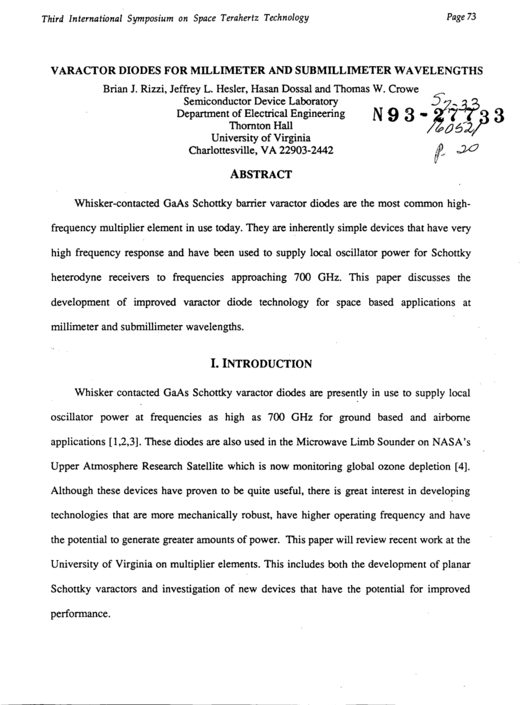 Abstract I. Introduction