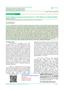 Socio-Cultural Aspects of Sacred Grove