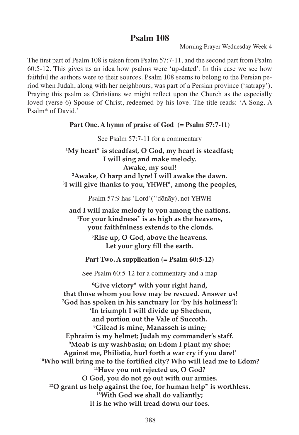 Psalm 108 Morning Prayer Wednesday Week 4