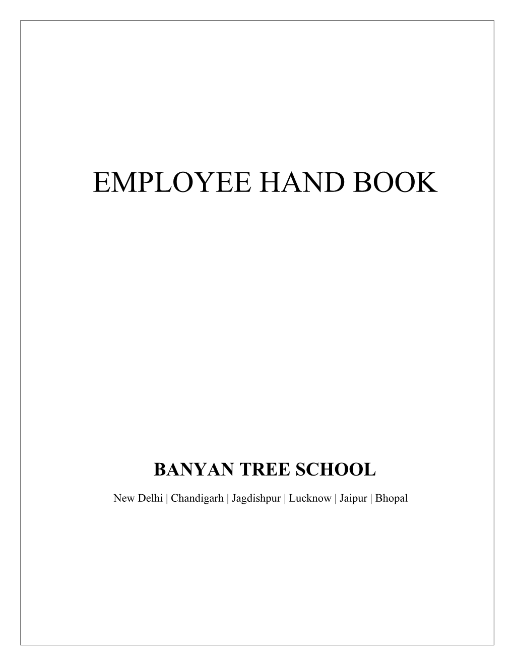 Employee Hand Book