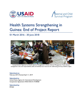 Health Systems Strengthening in Guinea: End of Project Report 01 March 2016 - 30 June 2018