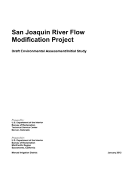 San Joaquin River Flow Modification Project