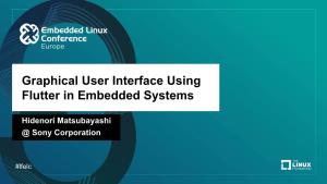 Graphical User Interface Using Flutter in Embedded Systems