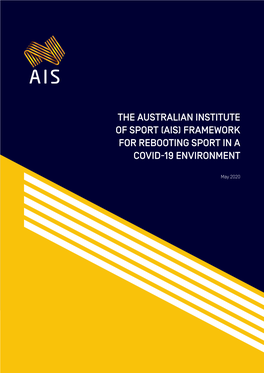 AIS Framework for Rebooting Sport in a COVID-19 Environment