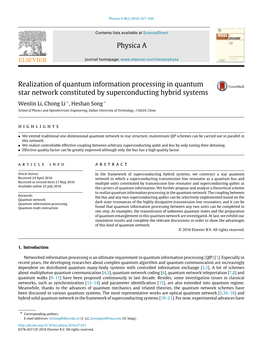 Realization of Quantum Information Processing in Quantum Star Network