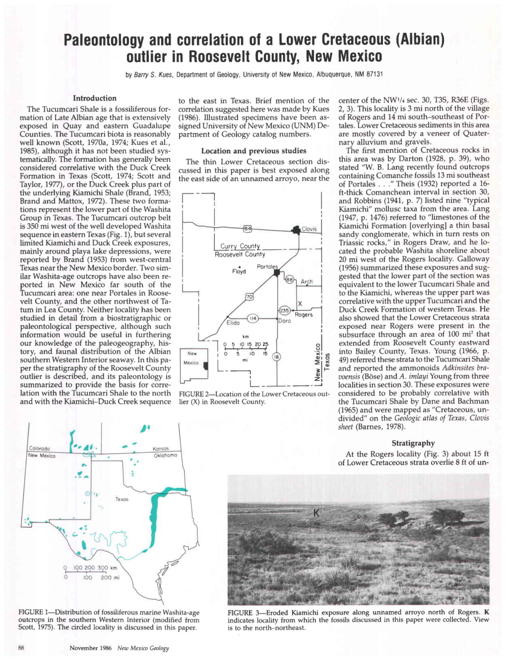 Paleontology and Correlation of a Lower Cretaceous