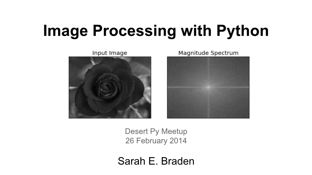 Image Processing with Python (PDF)