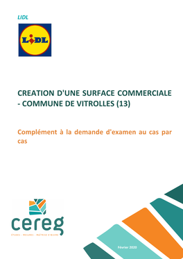 Creation D'une Surface Commerciale - Commune De Vitrolles (13)