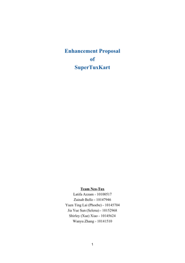 Enhancement Proposal of Supertuxkart