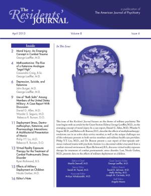 April 2013 Volume 8 Issue 4