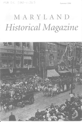 Maryland Historical Magazine, 1996, Volume 91, Issue No. 2