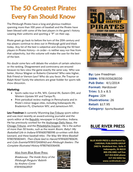 Pirates Greatest Sell Sheet
