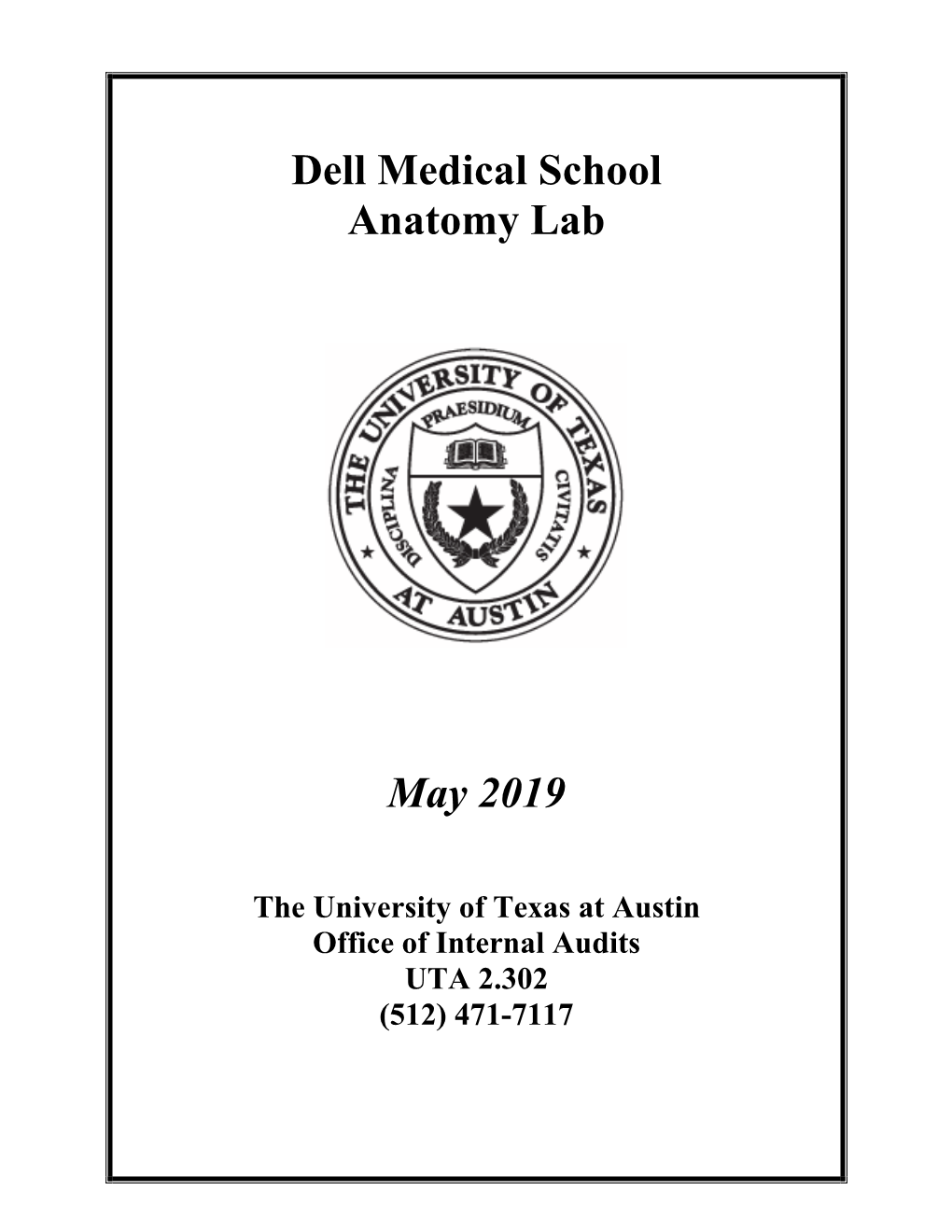 Dell Medical School Anatomy Lab May 2019