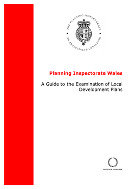 Planning Inspectorate Wales a Guide to the Examination of Local