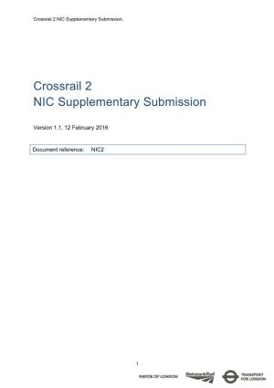 Crossrail 2 NIC Supplementary Submission