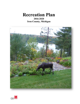 Recreation Plan 2016-2020 Iron County, Michigan