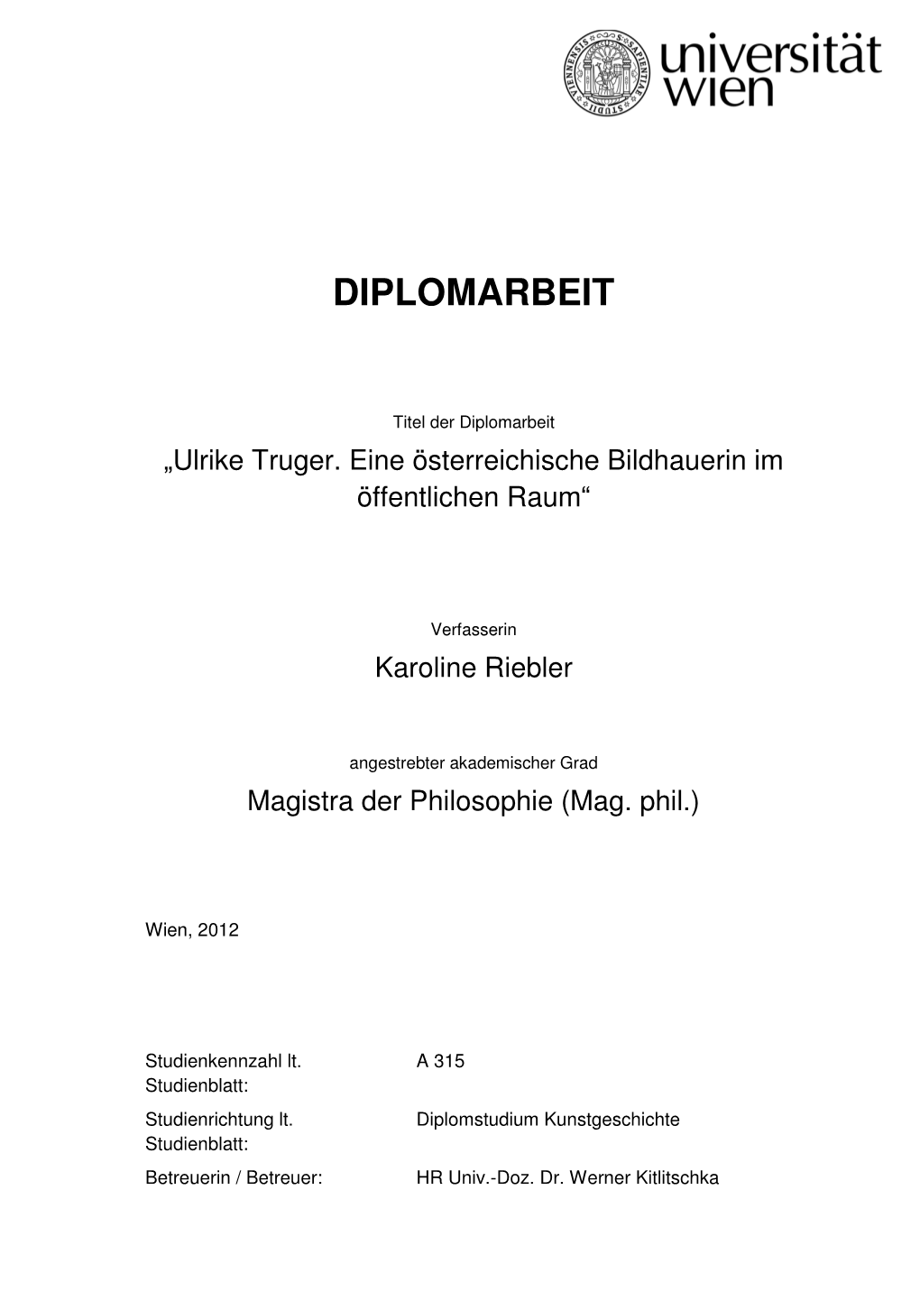 Diplomarbeit