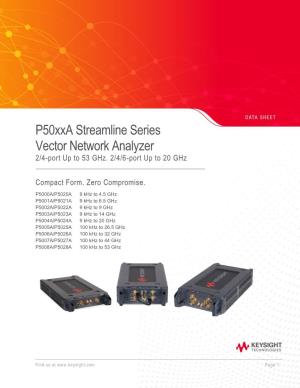 P50xxa Streamline Series Vector Network Analyzer 2/4-Port up to 53 Ghz
