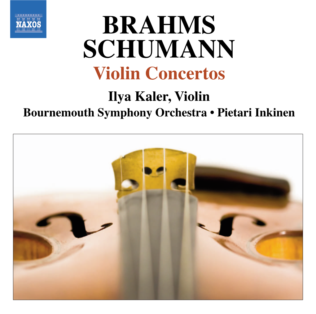 BRAHMS SCHUMANN Violin Concertos Ilya