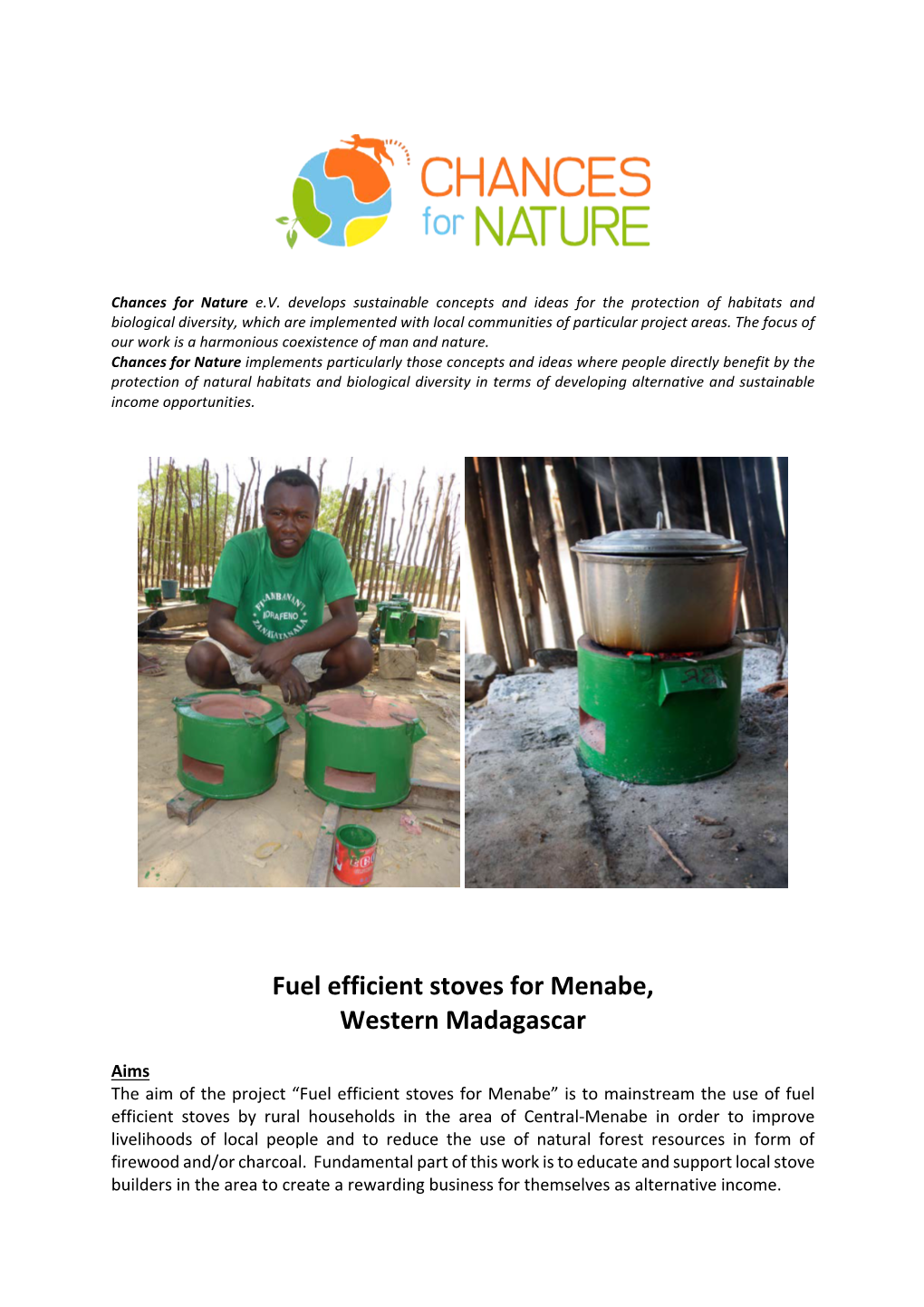 Fuel Efficient Stoves for Menabe, Western Madagascar