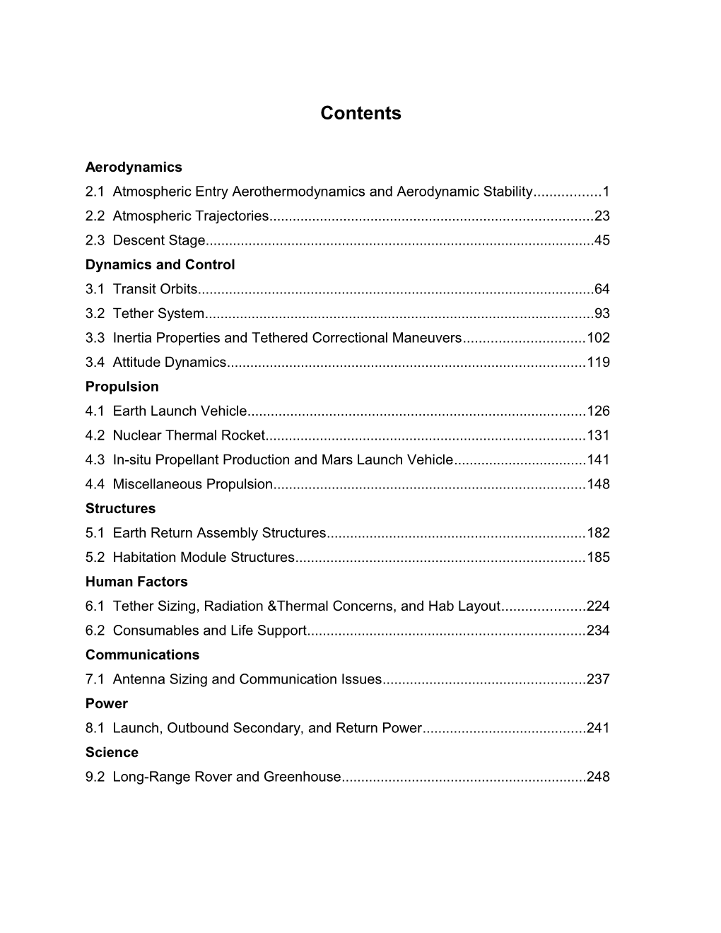 2.1 Atmospheric Entry Aerothermodynamics and Aerodynamic Stability 1