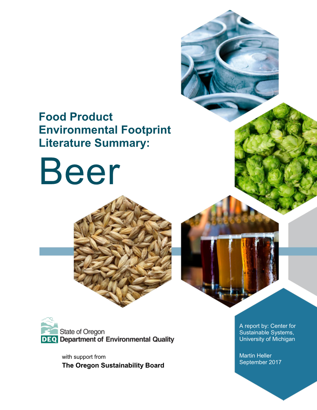 Food Product Environmental Footprint Literature Summary: Beer