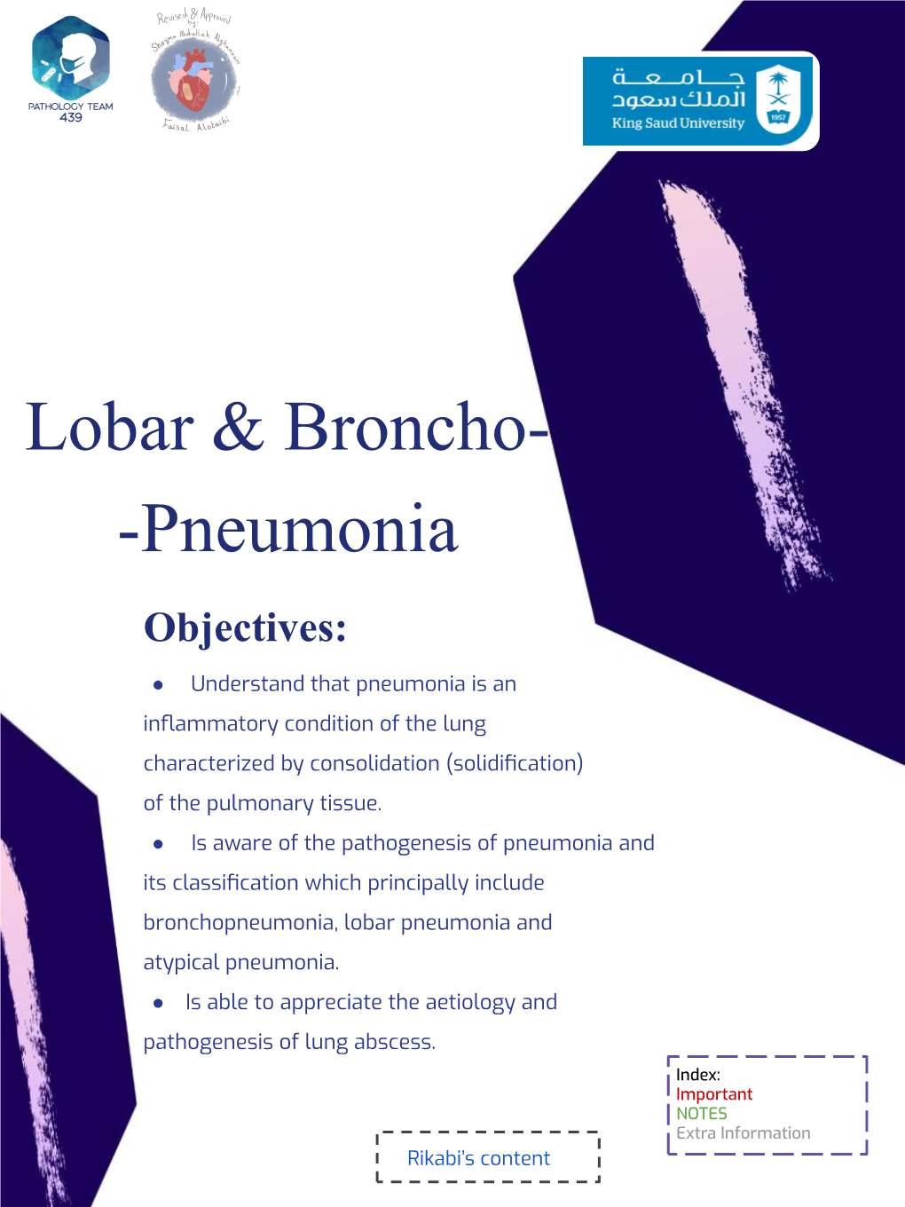 Lobar & Broncho- -Pneumonia