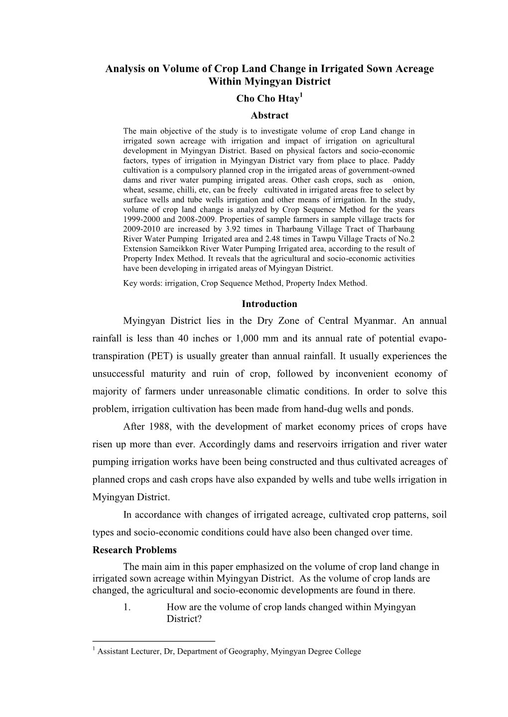 Analysis on Volume of Crop Land Change.Pdf (254