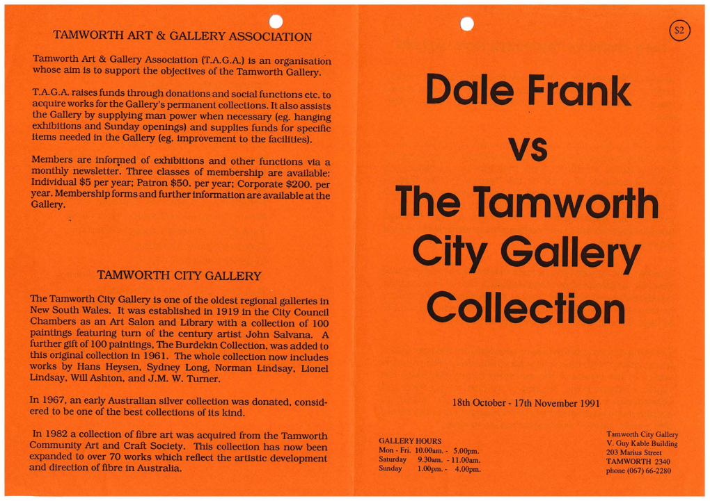 Dale Frank the Tamworth City Gallery Collection