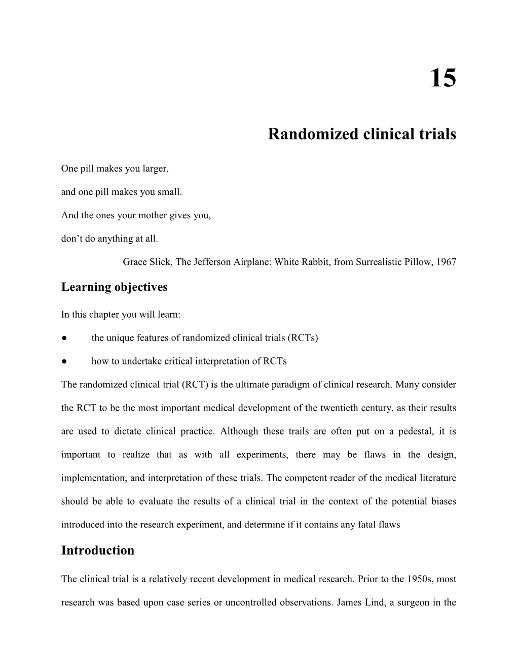 Randomized Clinical Trials