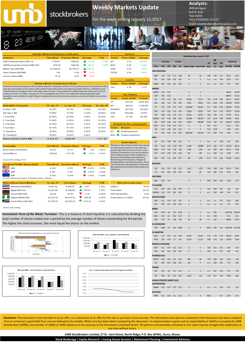 Weekly Markets Update Wilfred Agyei Kofi B