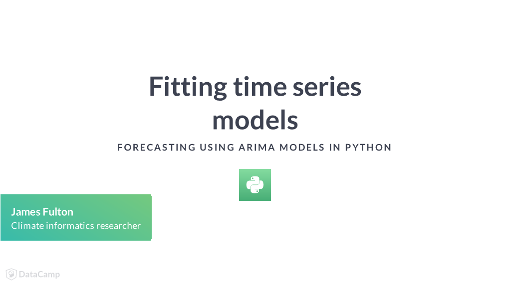 FORECASTING USING ARIMA MODELS in PYTHON Statsmodels SARIMAX Class