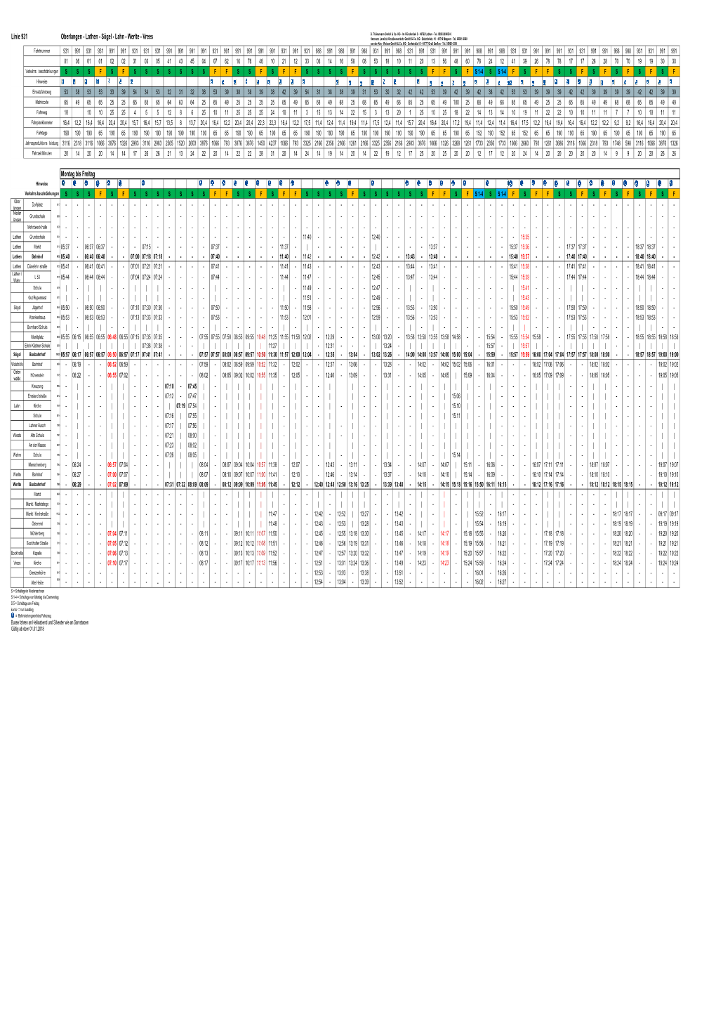 931 Oberlangen-Vrees Mo-Fr
