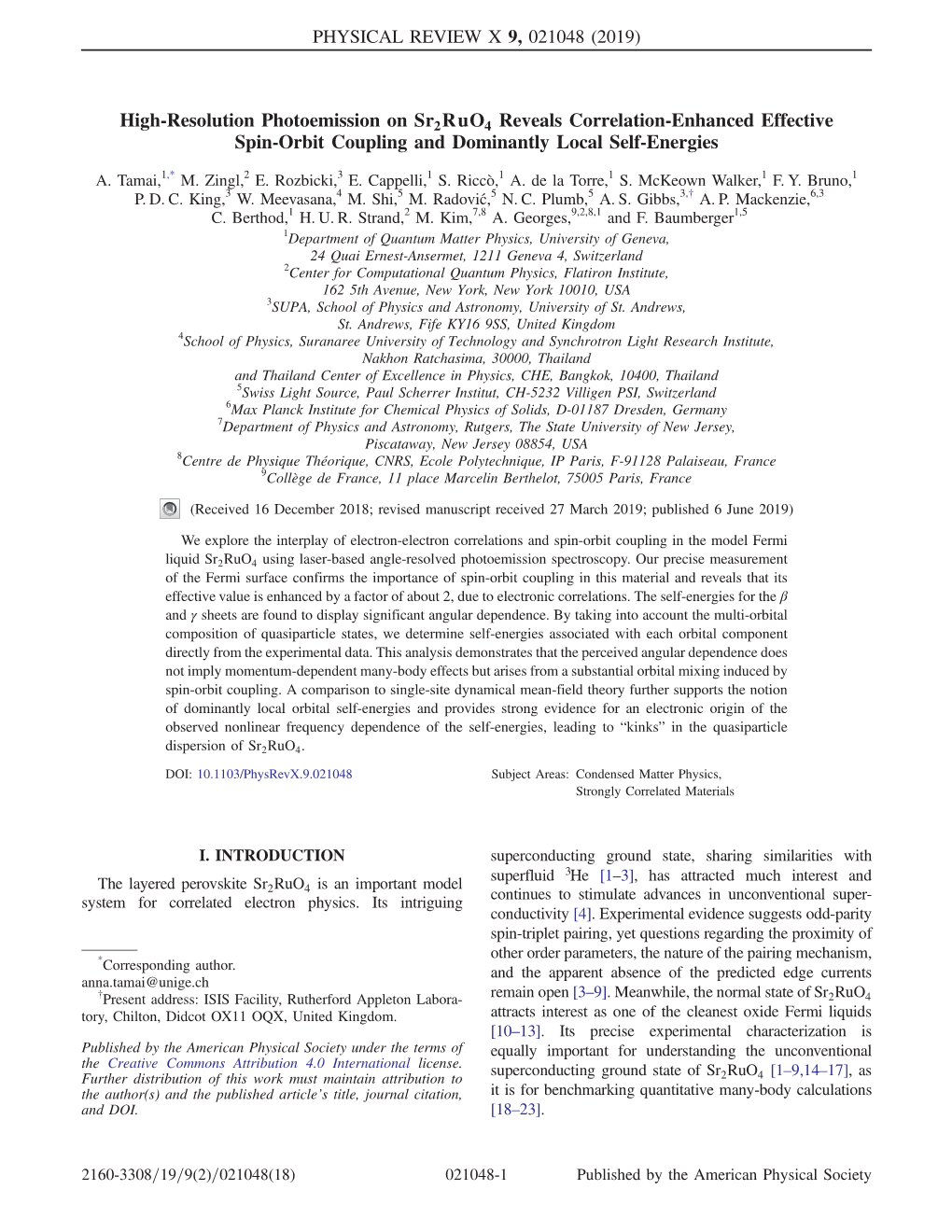 High-Resolution Photoemission on Sr2ruo4 Reveals Correlation-Enhanced Effective Spin-Orbit Coupling and Dominantly Local Self-Energies