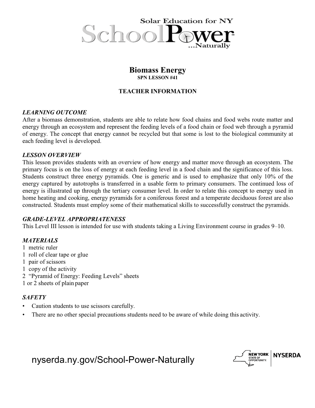 Biomass Energy SPN LESSON #41