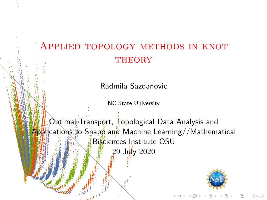 Applied Topology Methods in Knot Theory