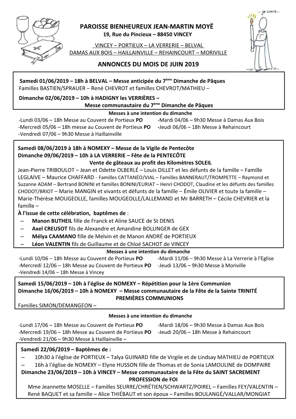 Feuille D'annonces Mensuelle