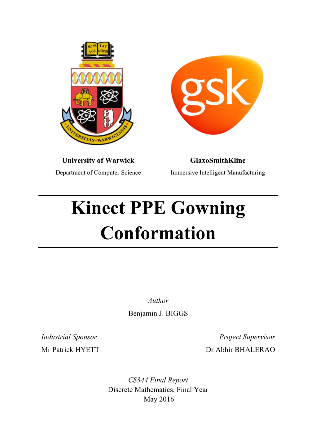 Kinect PPE Gowning Conformation