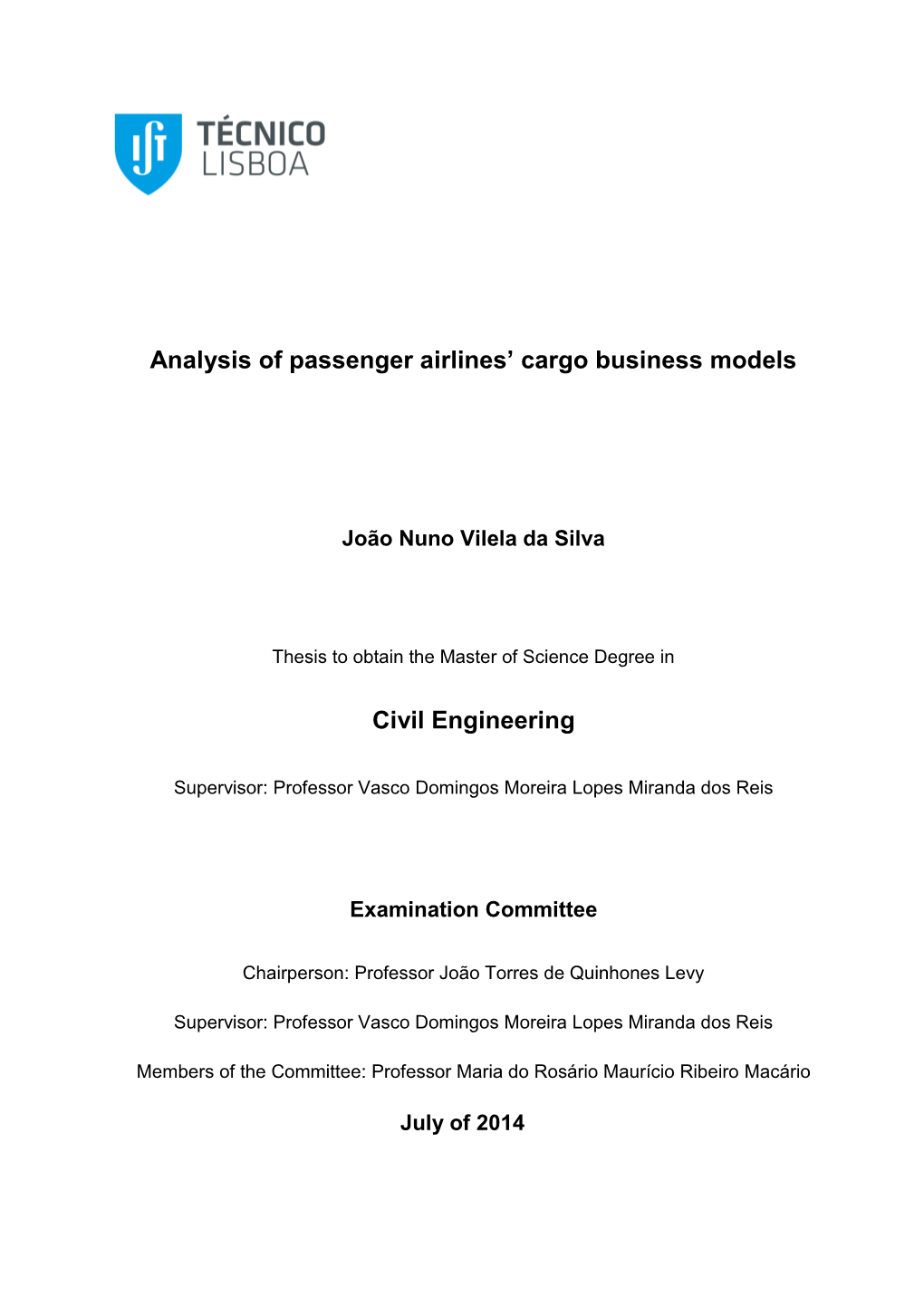 Análise De Modelos De Negócio De Companhias Aéreas De Passageiros