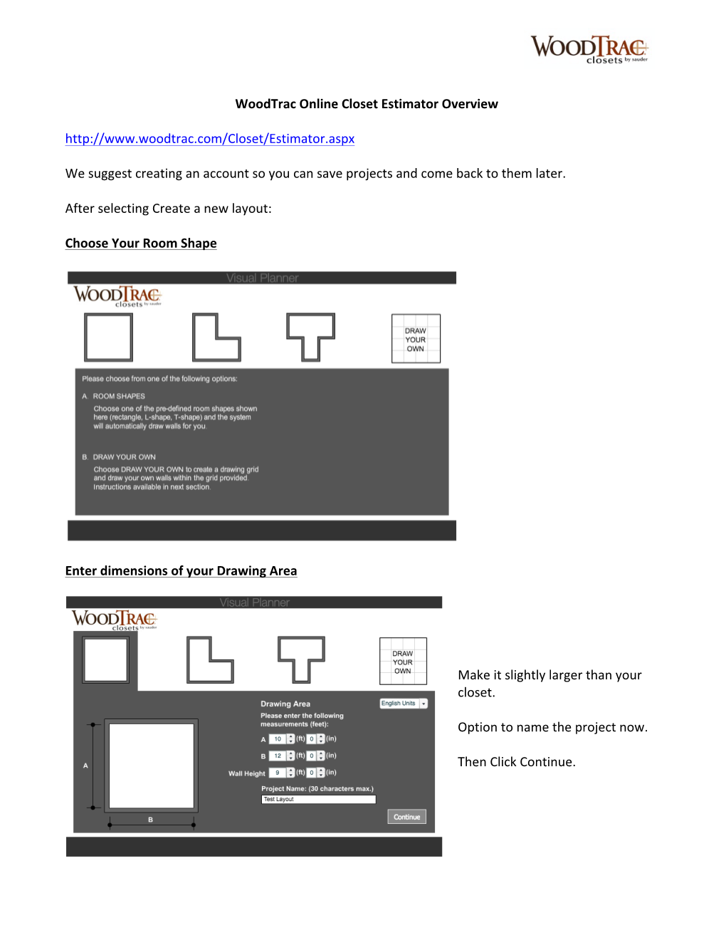 Woodtrac Online Closet Estimator Overview Reduced