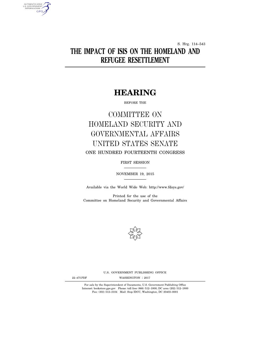 The Impact of Isis on the Homeland and Refugee Resettlement