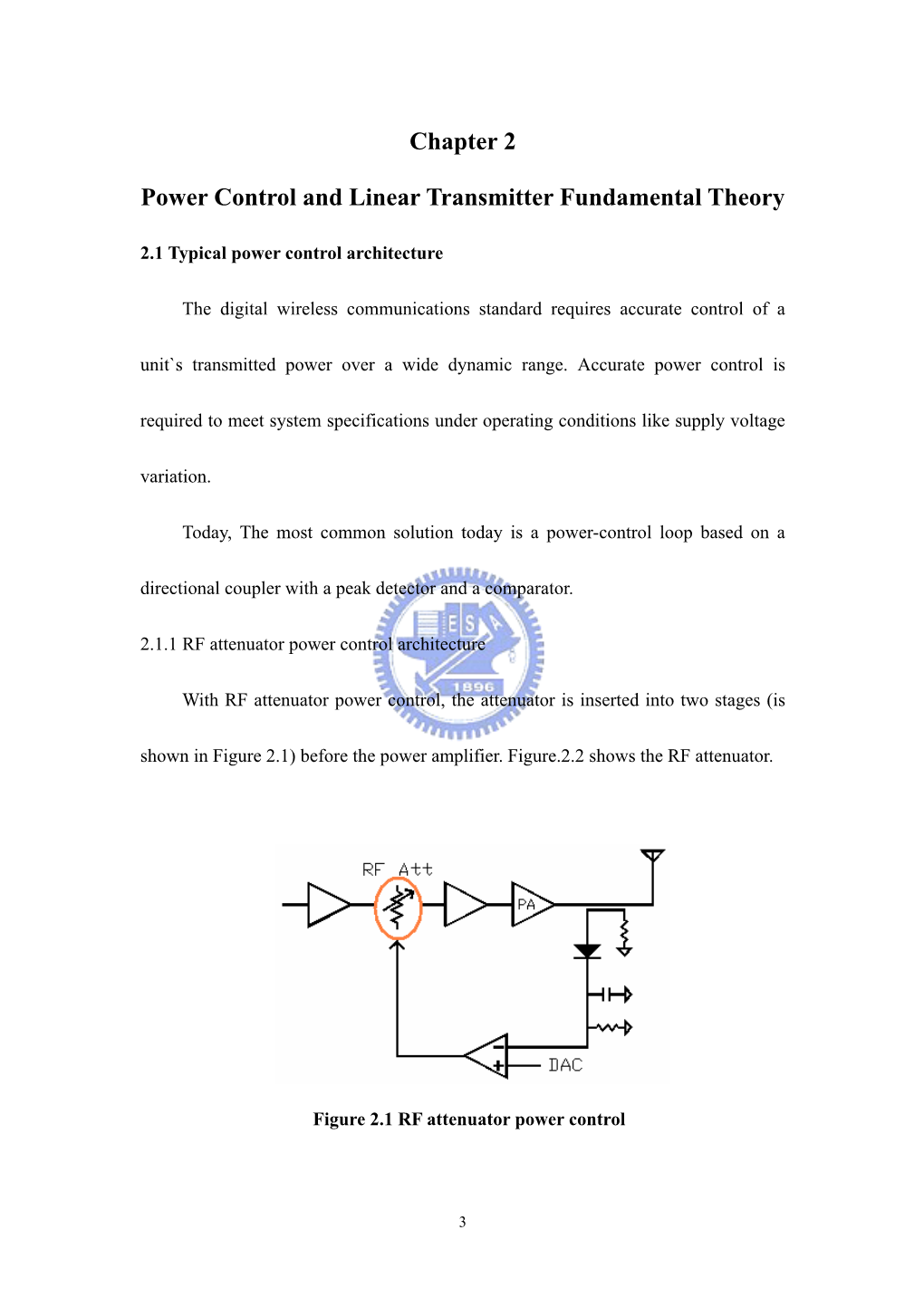 Chapter 2 Power Control and Linear Transmitter Fundamental Theory