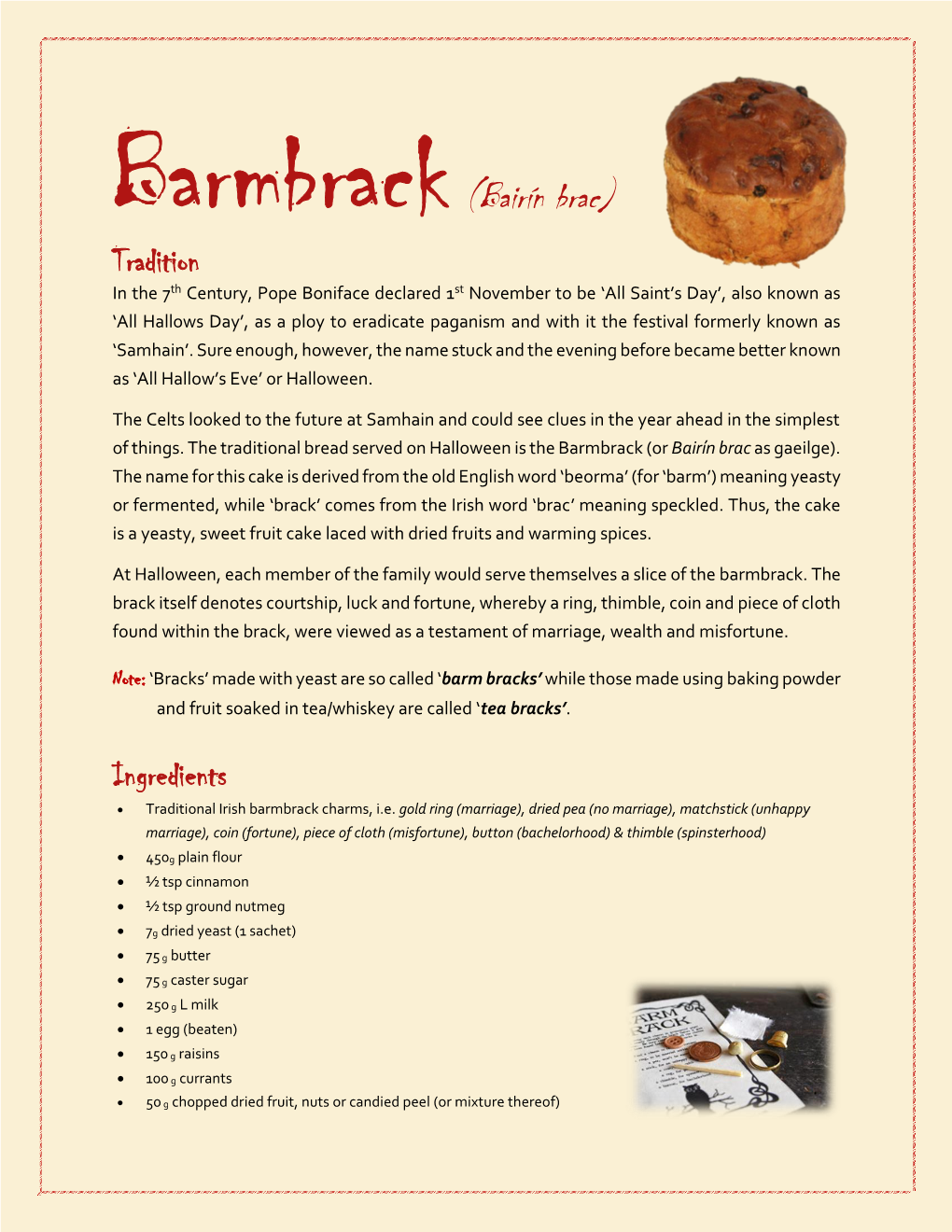 Barmbrack(Bairín Brac)