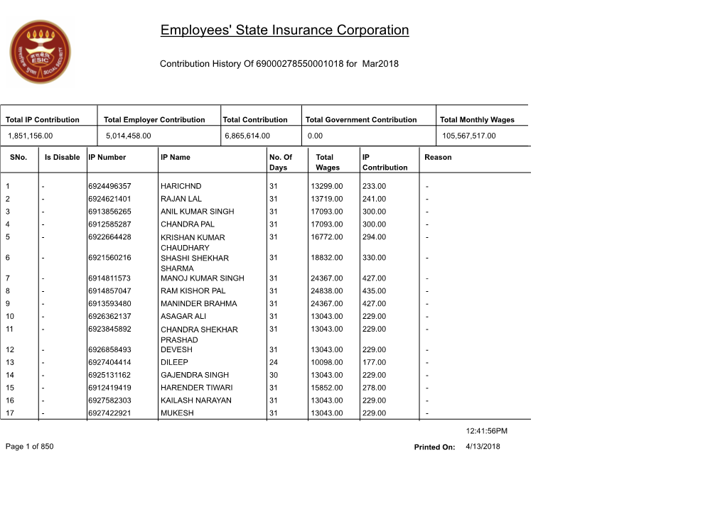 Employees' State Insurance Corporation