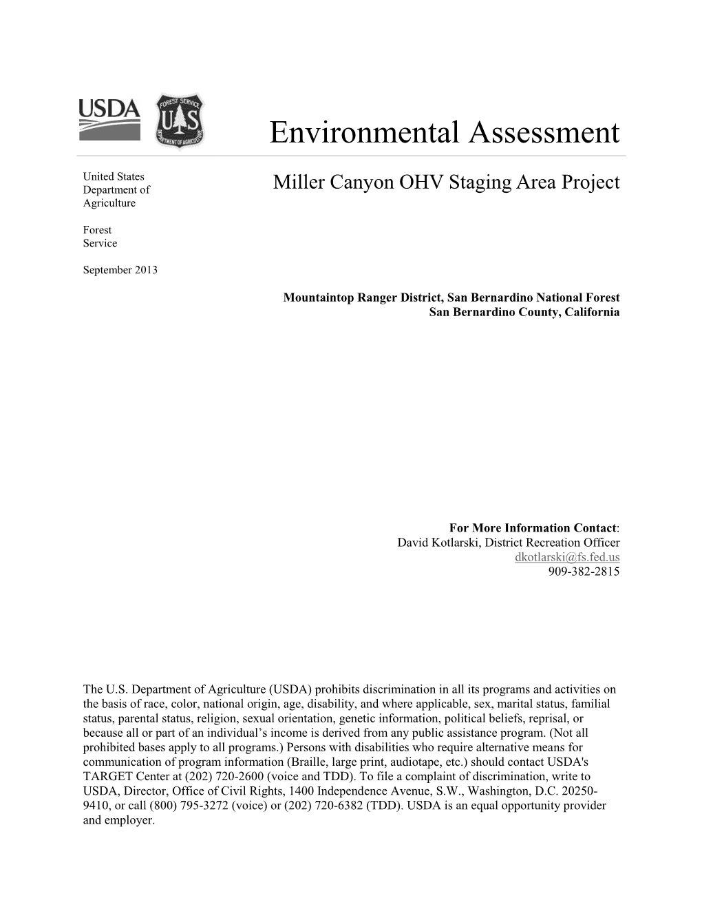 Environmental Assessment