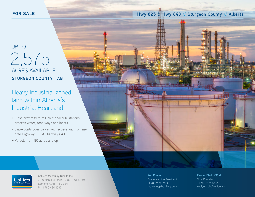 Heavy Industrial Zoned Land Within Alberta's Industrial Heartland